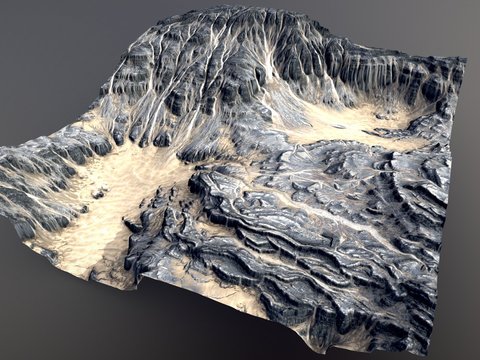 现代山脉 山脊 山谷3d模型 