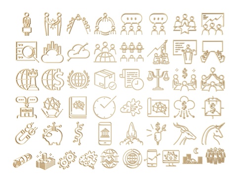  企业指示牌 金融图标 标识牌 提示牌3d模型 