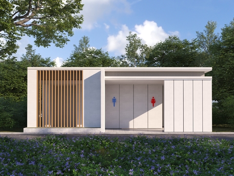  公共卫生间 公厕3d模型 