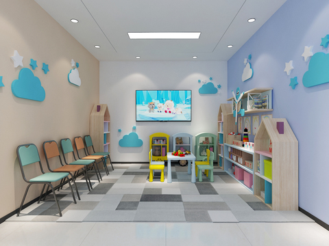  儿童活动室 娱乐室3d模型 