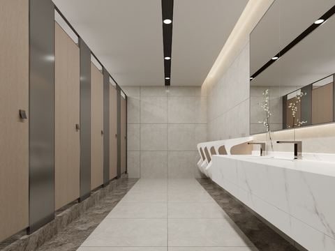  公共卫生间 公厕3d模型 