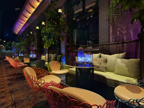  露天酒吧 清吧3d模型 
