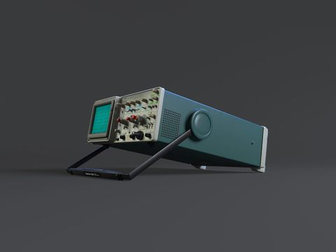  电子示波器3d模型 