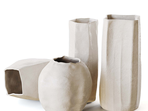  陶瓷花瓶 陶罐 器皿3d模型 