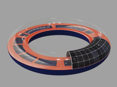  太阳能环 传感器 热成像仪 通信装置3d模型 