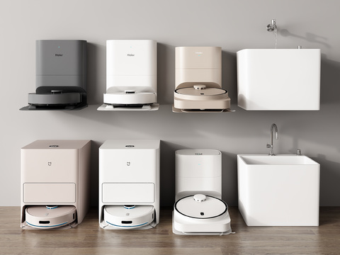  机器人 扫地机3d模型 