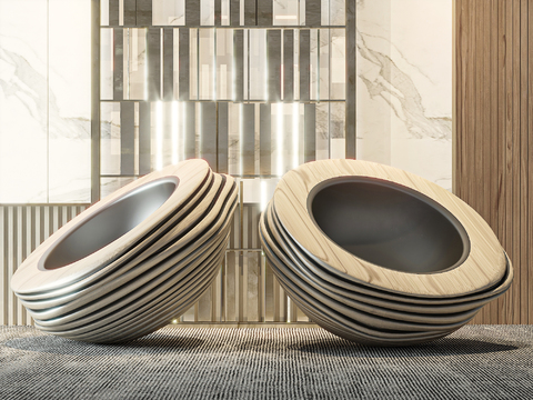  现代雕塑 艺术装置3d模型 