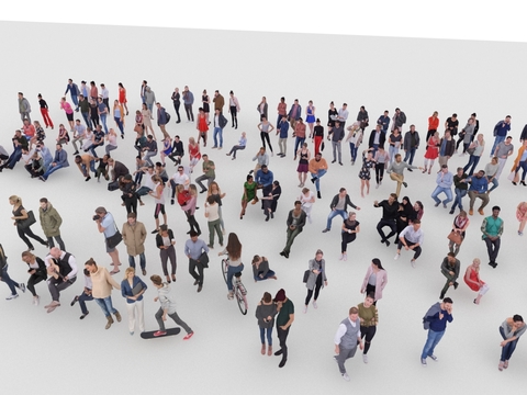  现代人物 站姿人物3d模型 