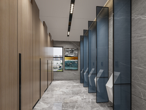  公共卫生间3d模型 