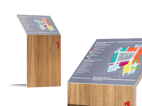  户外景点导航架 路牌导航台3d模型 