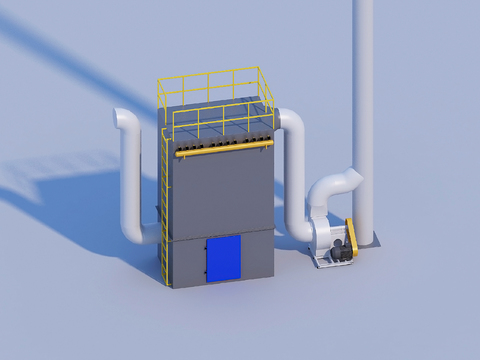  工业设备 除尘器3d模型 