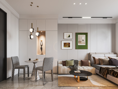  现代单身公寓3d模型 