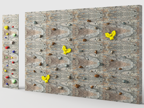  游乐器材 攀岩墙3d模型 