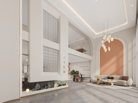  办公室大厅 商务大堂3d模型 