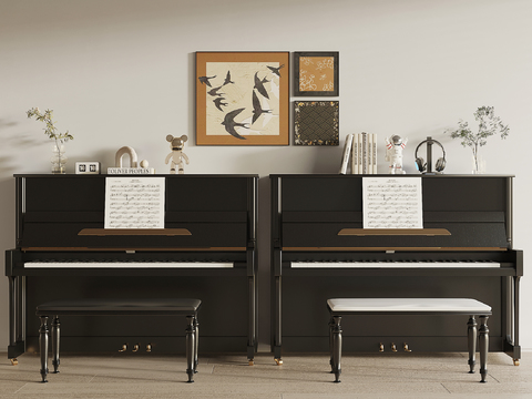  现代钢琴3d模型 