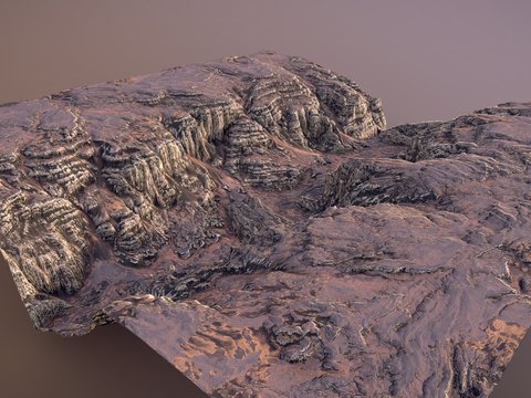  峡谷 地形景观3d模型 