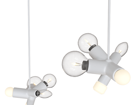  Moooi 侘寂吊灯 灯泡吊灯3d模型 