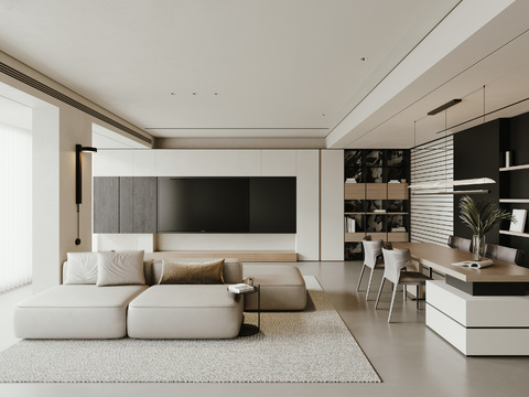 现代客餐厅3d模型