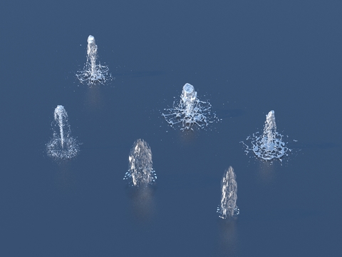  喷泉 涌泉 涌泉3d模型 