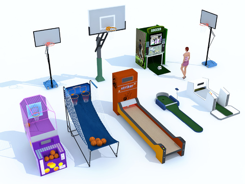  足球机 投篮器 高尔夫球机3d模型 