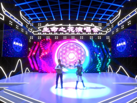  现代舞台 展示台3d模型 