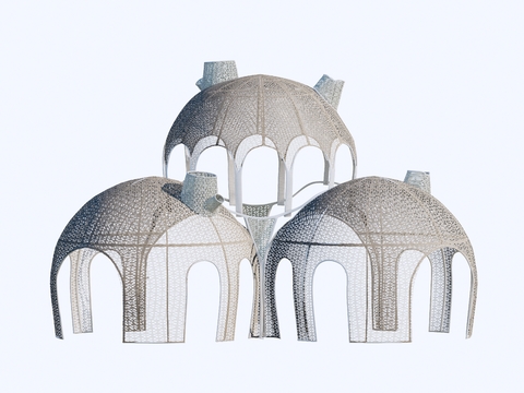  异形廊架 景观廊架3d模型 