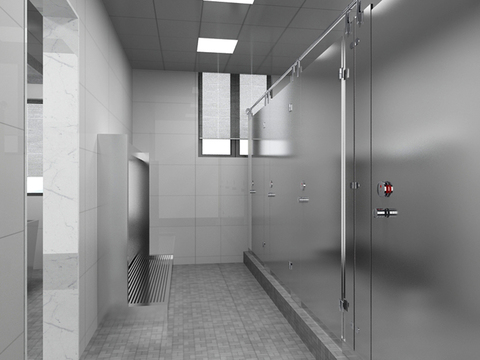  公共卫生间 公厕3d模型 