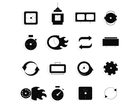  时钟 秒表 计时器 图标3d模型 