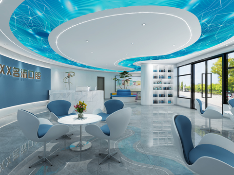  口腔医院 大厅3d模型 