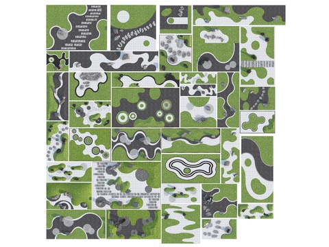  微地形 枯山水 禅意景观3d模型 