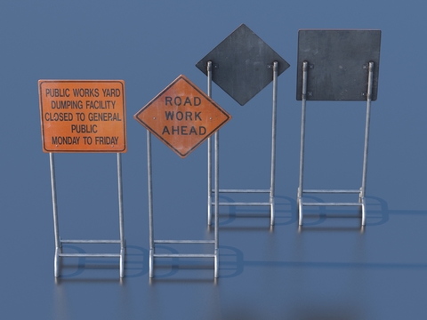  指示牌  告示牌3d模型 