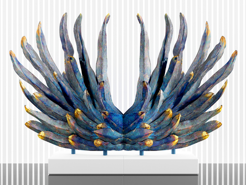  翅膀雕塑 羽翼摆件3d模型 