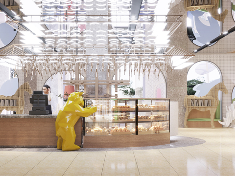  图书馆 书店 书吧3d模型 