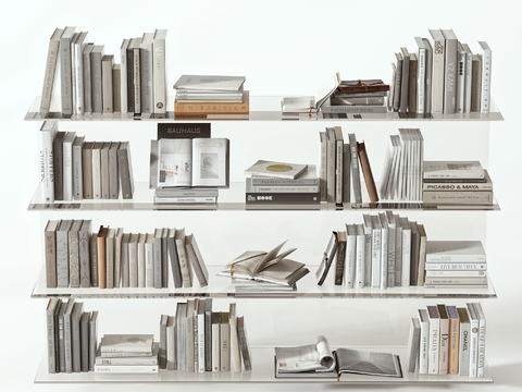  桌面摆件 书本摆件3d模型 