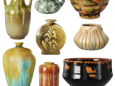  陶瓷花瓶 器皿3d模型 