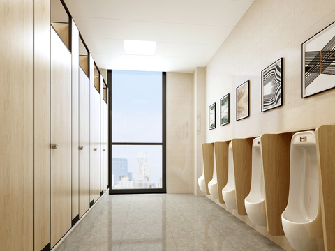  公共卫生间 公厕3d模型 