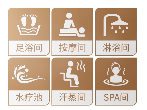  洗浴店指示牌 标识牌 洗浴中心导视 提示牌3d模型 