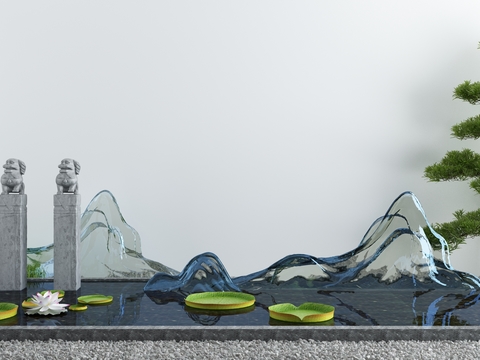  庭院小品 景观小品3d模型 