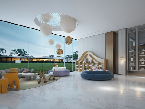  幼儿园 儿童娱乐室3d模型 