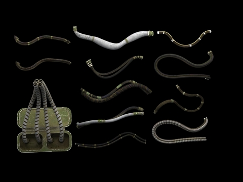  科幻零件 机械零件3d模型 