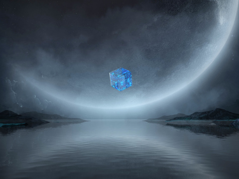  水面湖面3d模型 