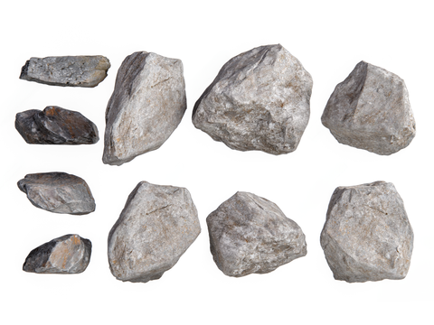  现代景观石头3d模型 