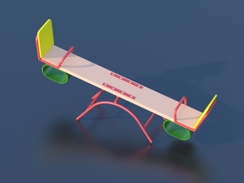  跷跷板 游乐设备3d模型 