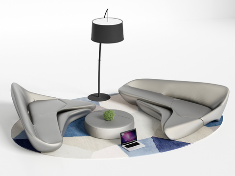  大堂沙发 接待沙发3d模型 