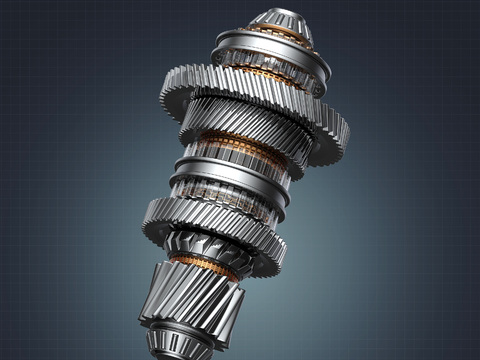  机械马达 电机3d模型 