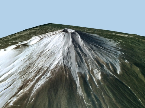  火山 地形景观3d模型 