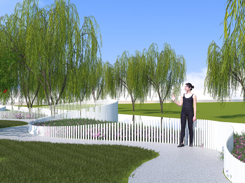  园林景观 滨水景观3d模型 