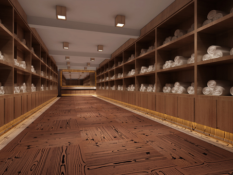  洗浴中心 温泉馆3d模型 