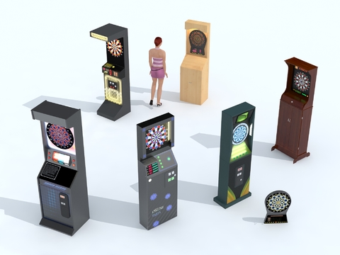  飞镖机 游戏机3d模型 