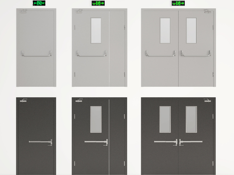  消防门 安全门 防火门3d模型 